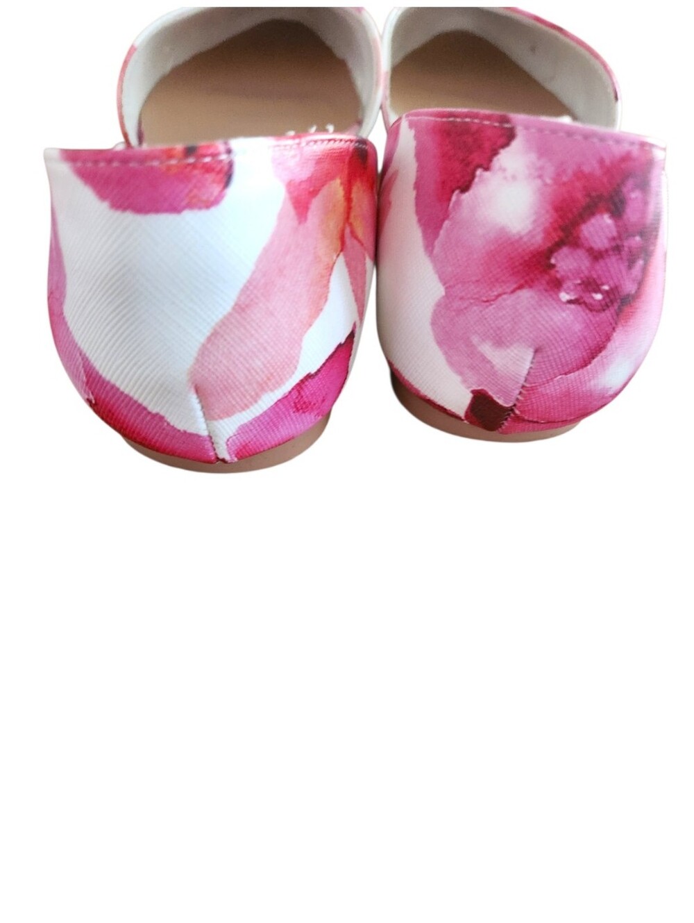 JustFab Steal The Show Pink Floral D'Orsay Flats Slip-Ons w/Box Women's Size 8.5 - Picture 8 of 15